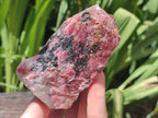 Natural Rhodonite Cobbed Specimens x 3 From Rhusinga, Zimbabwe