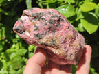 Natural Rhodonite Cobbed Specimens x 3 From Rhusinga, Zimbabwe