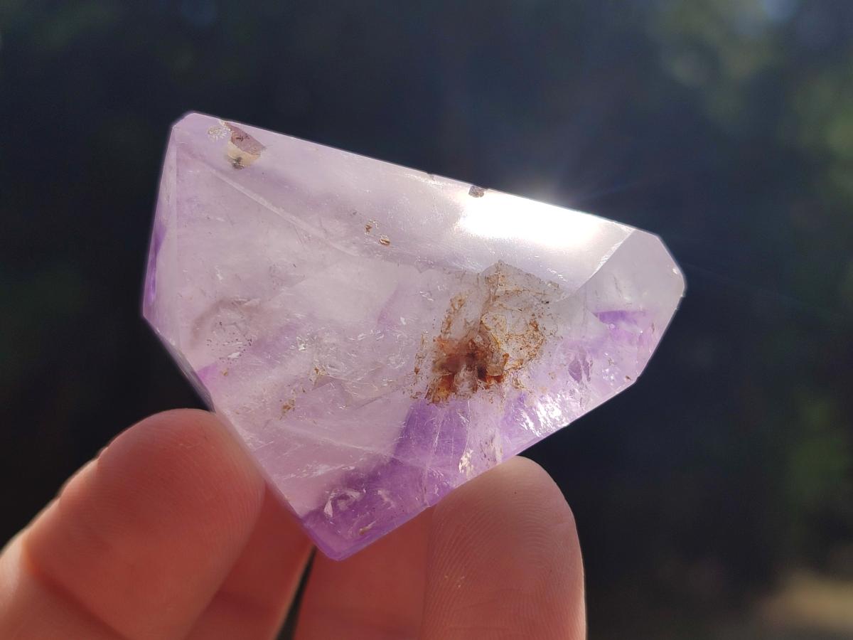 Polished Window Amethyst Crystals x 20 From Akansobe, Madagascar