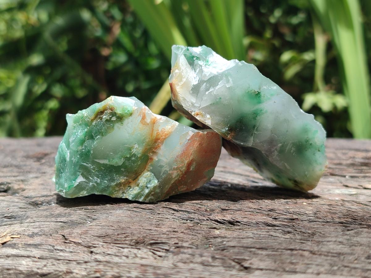 Natural Swazi Jade Cobbed Specimens x 35 From Swaziland
