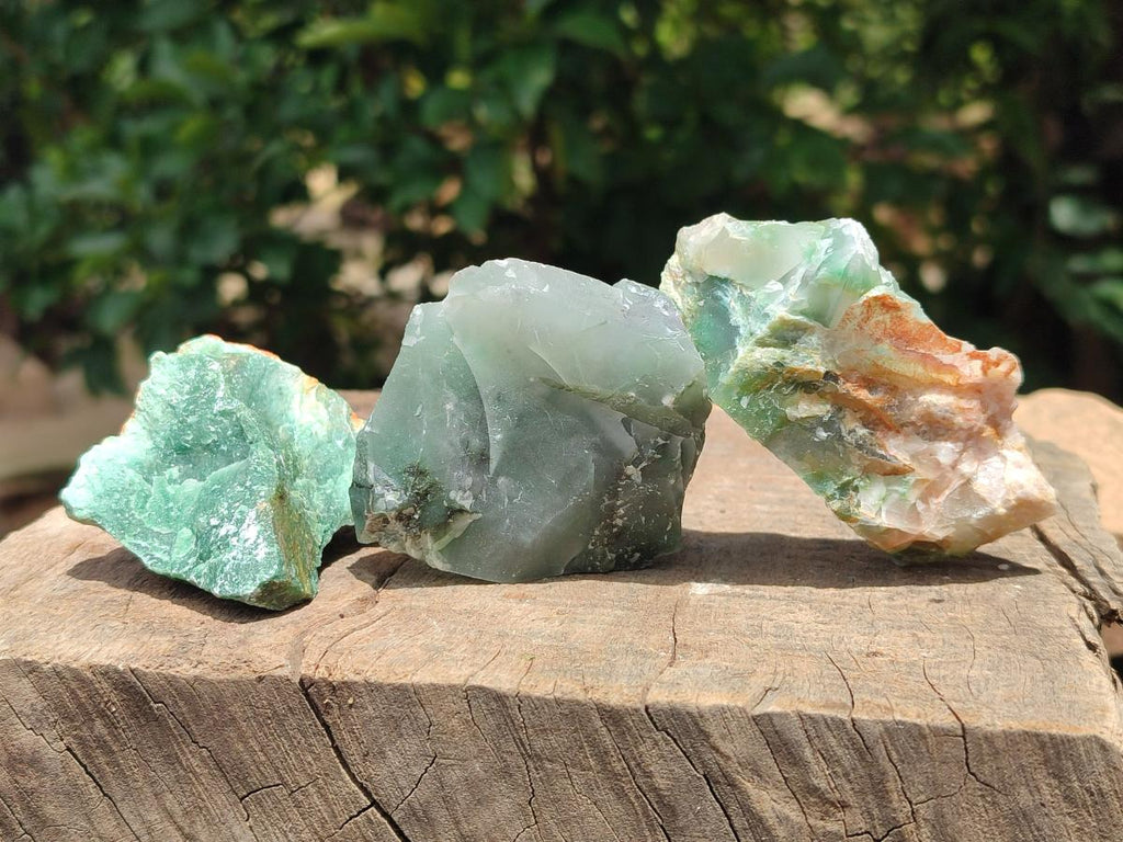 Natural Swazi Jade Cobbed Specimens x 35 From Swaziland