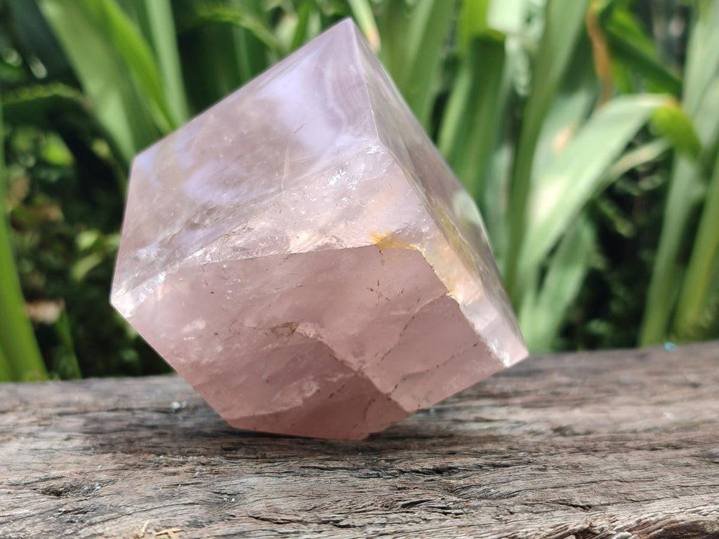 Polished Gemmy Rose Quartz Cubes x 2 From Madagascar