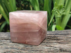 Polished Gemmy Rose Quartz Cubes x 2 From Madagascar