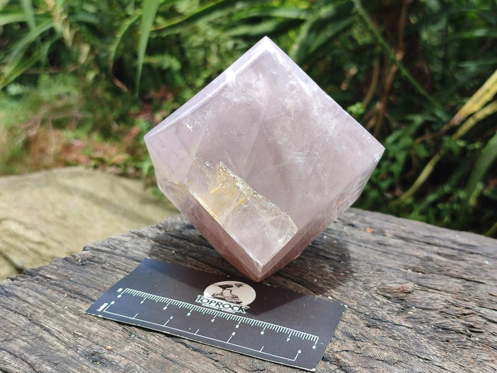 Polished Gemmy Rose Quartz Cubes x 2 From Madagascar