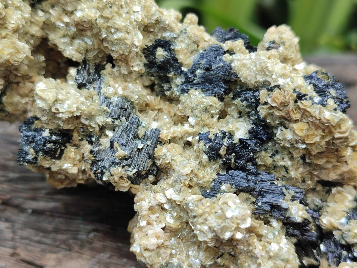 Natural Schorl Black Tourmaline with Vermiculite Mica x 4 From Erongo, Namibia