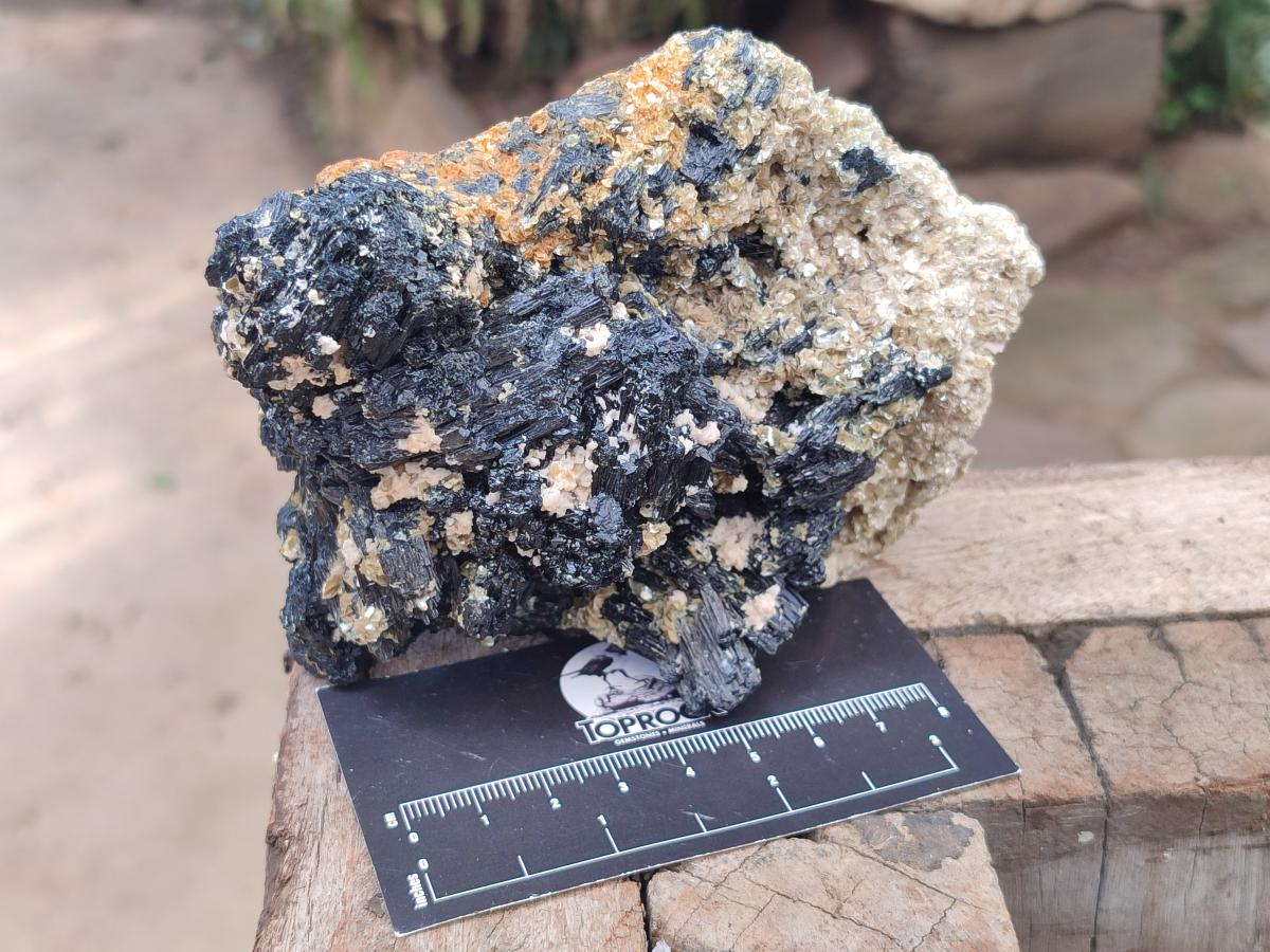 Natural Schorl Black Tourmaline with Vermiculite Mica x 4 From Erongo, Namibia