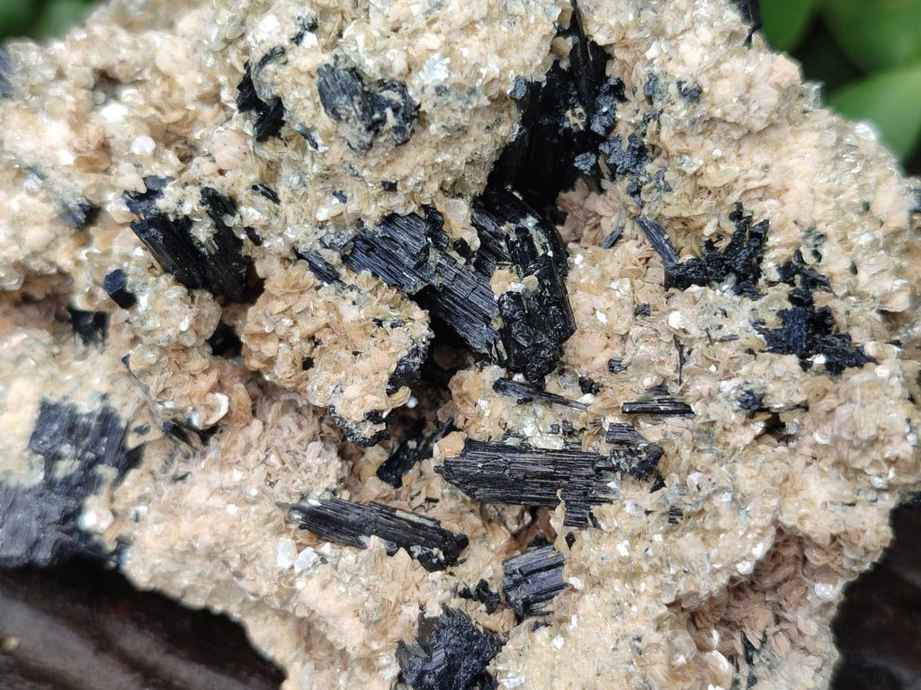 Natural Schorl Black Tourmaline with Vermiculite Mica x 4 From Erongo, Namibia