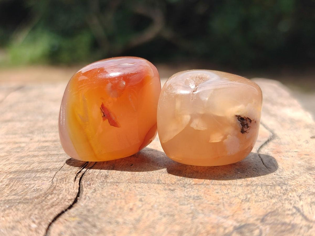 Polished Flower Agate Galets x 70 From Antsahalova, Madagascar