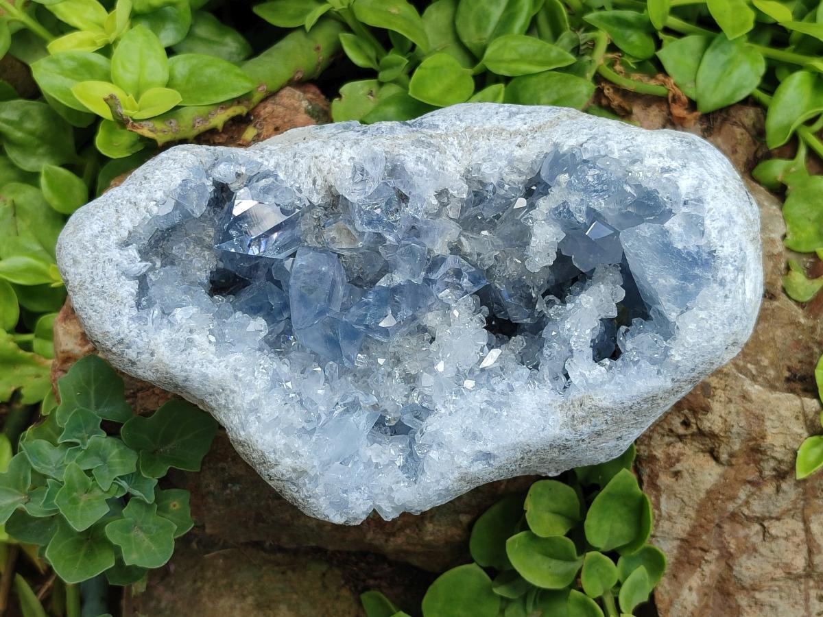 Natural Large Blue Celestite Geode Specimen x 1 From Sakoany, Madagascar