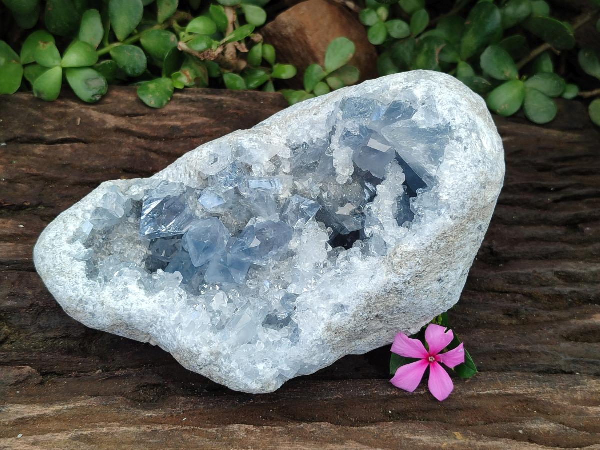 Natural Large Blue Celestite Geode Specimen x 1 From Sakoany, Madagascar