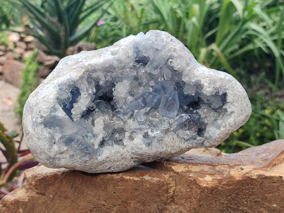 Natural Large Blue Celestite Geode Specimen x 1 From Sakoany, Madagascar