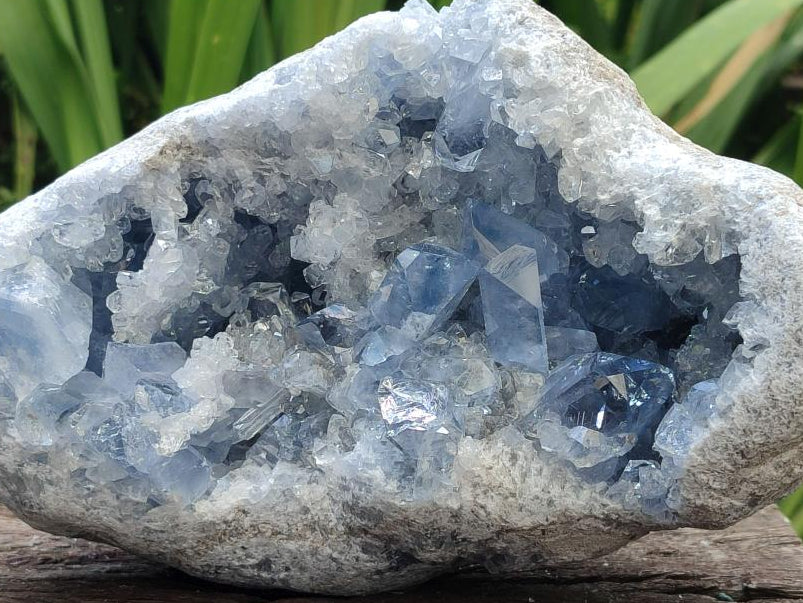 Natural Large Blue Celestite Geode Specimen x 1 From Sakoany, Madagascar
