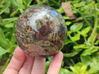 Polished Bastite Dragonsblood Stone Spheres x 2 From Tshipise, South Africa