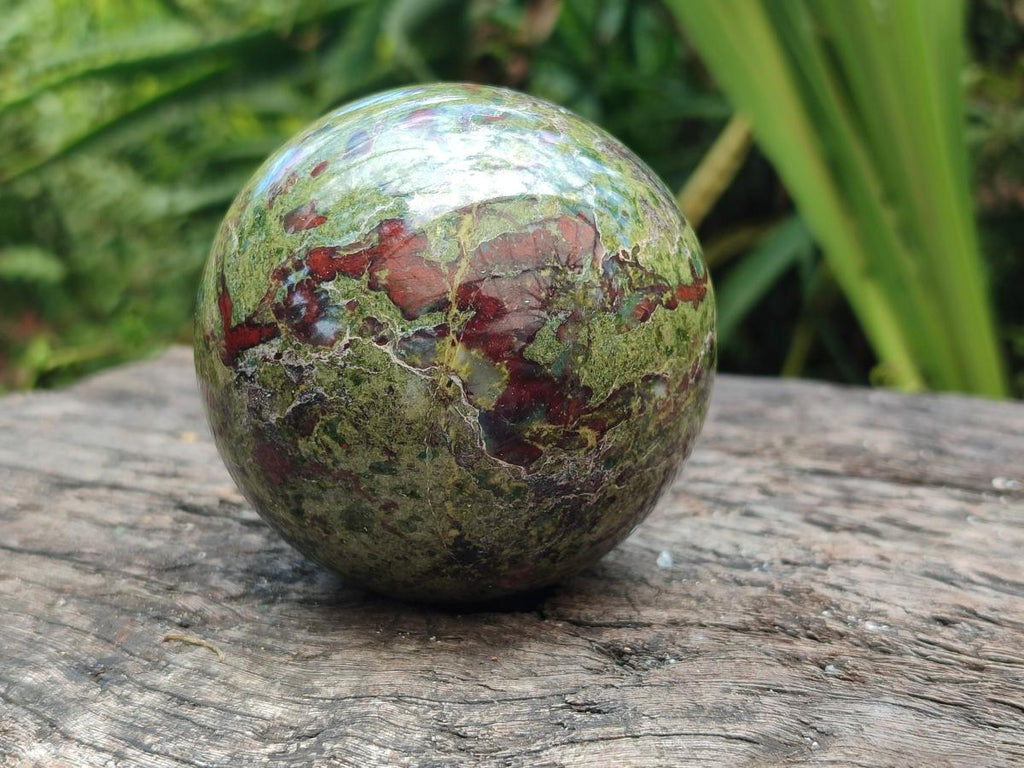 Polished Bastite Dragonsblood Stone Spheres x 2 From Tshipise, South Africa