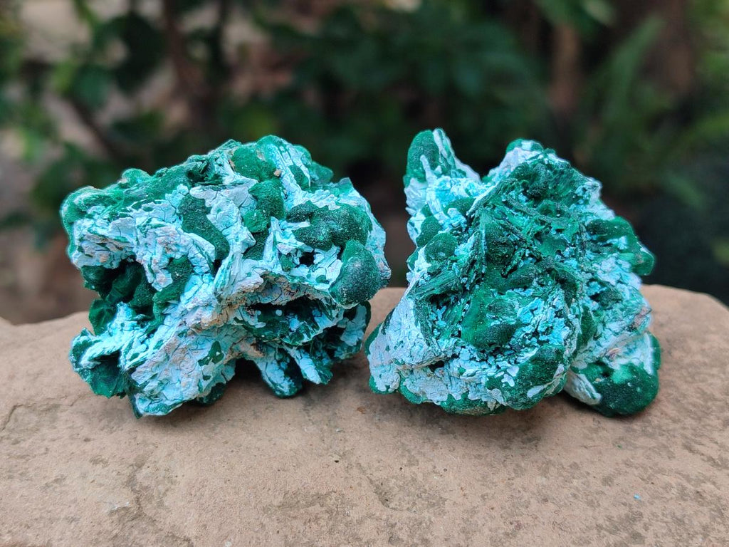 Natural Rare Malachite Pseudomorph Specimens x 12 From Kolwezi, Congo