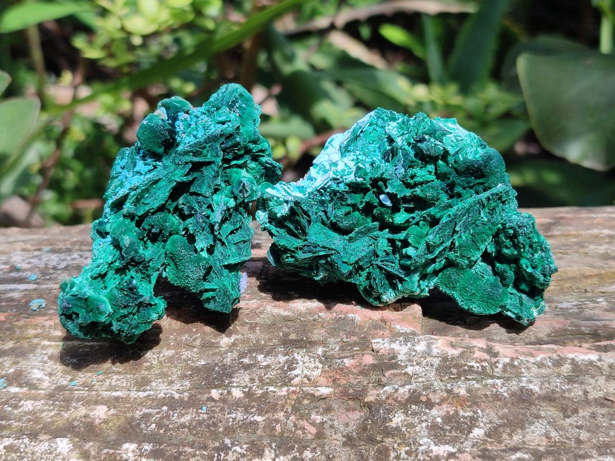 Natural Rare Malachite Pseudomorph Specimens x 12 From Kolwezi, Congo