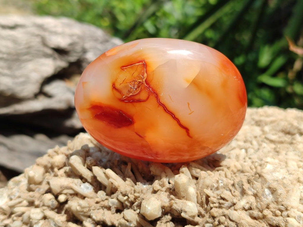Polished Carnelian Agate Gemstone Galets x 12 From Madagascar
