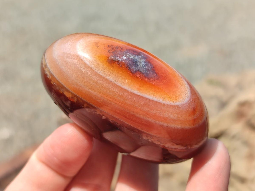 Polished Carnelian Agate Gemstone Galets x 12 From Madagascar