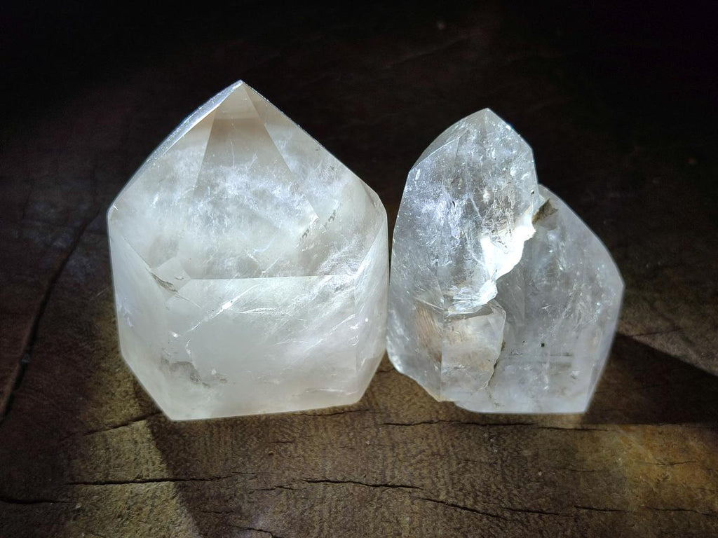 Polished Mixed Quartz Crystals with Inclusions x 7 From Madagascar