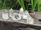 Polished Mixed Quartz Crystals with Inclusions x 7 From Madagascar