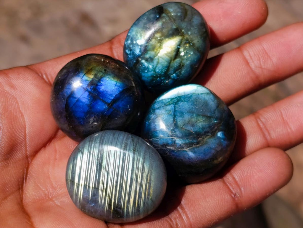 Polished Rounded Labradorite Free Forms x 70 From Madagascar