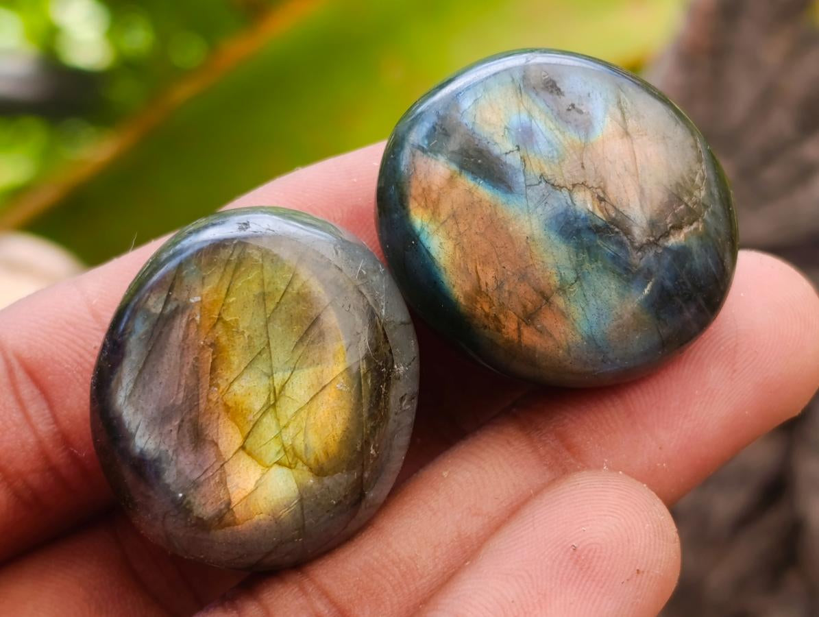 Polished Rounded Labradorite Free Forms x 70 From Madagascar