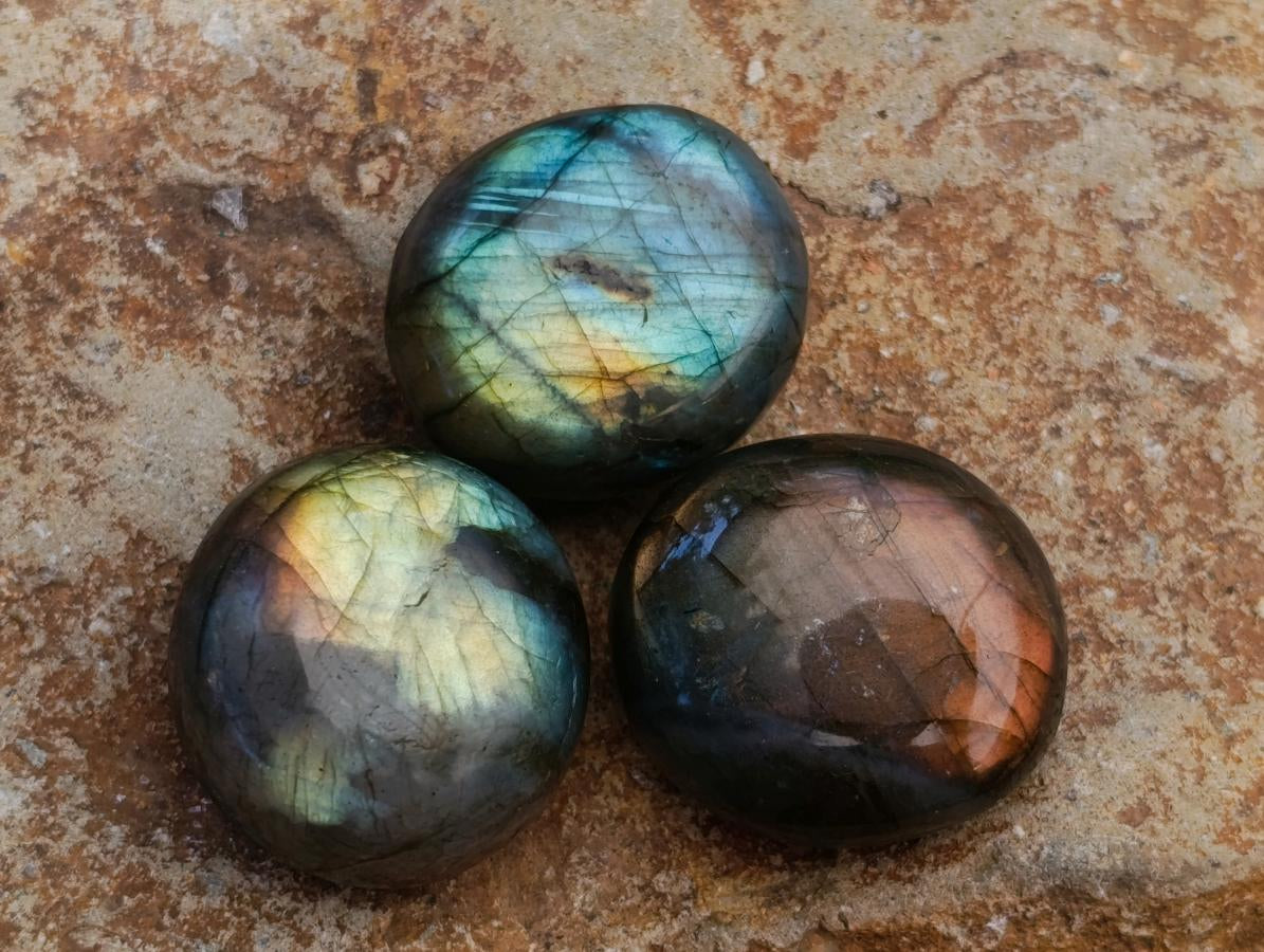 Polished Rounded Labradorite Free Forms x 70 From Madagascar