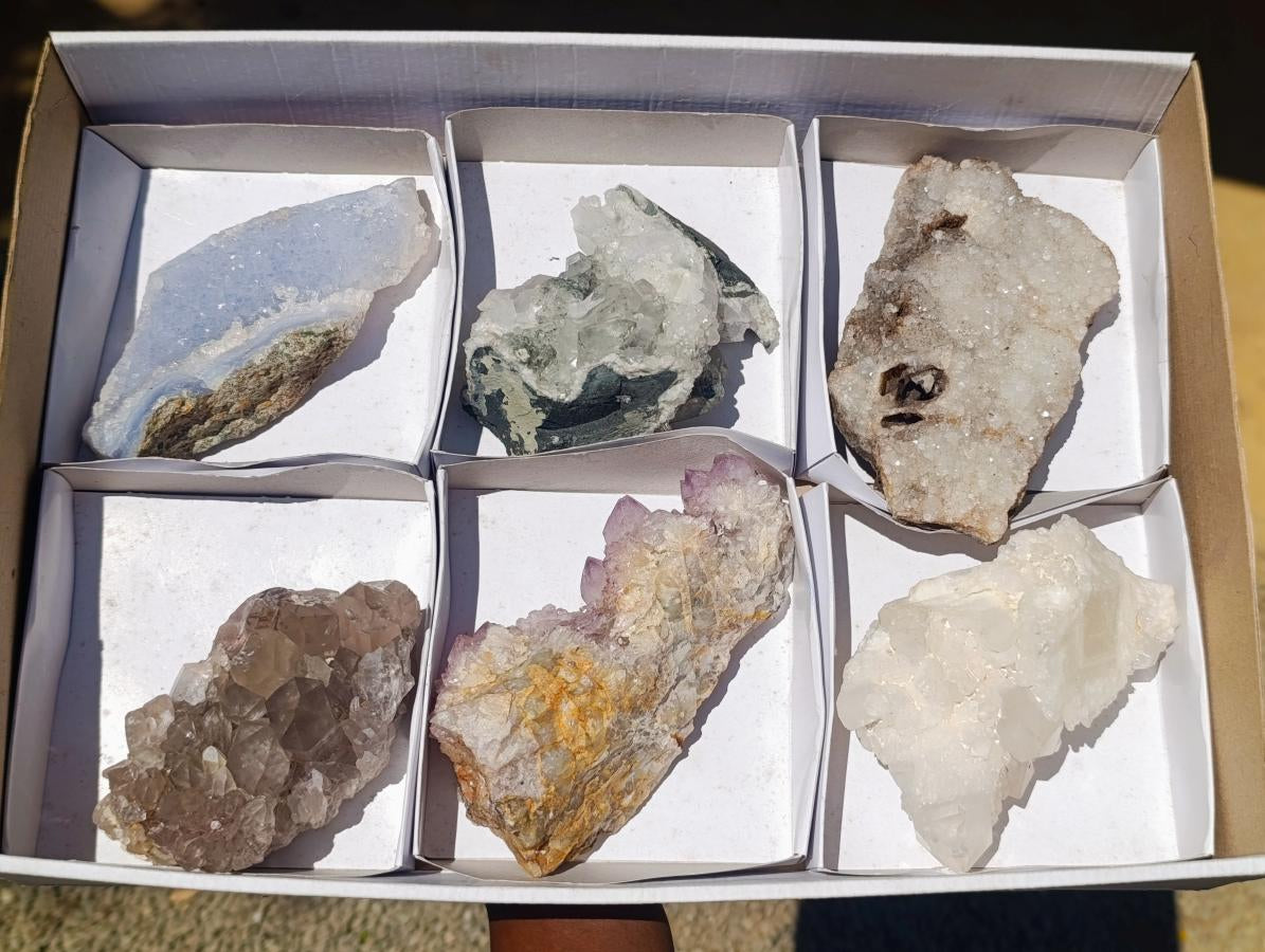 Natural Multi Mineral Specimens x 6 From Southern Africa