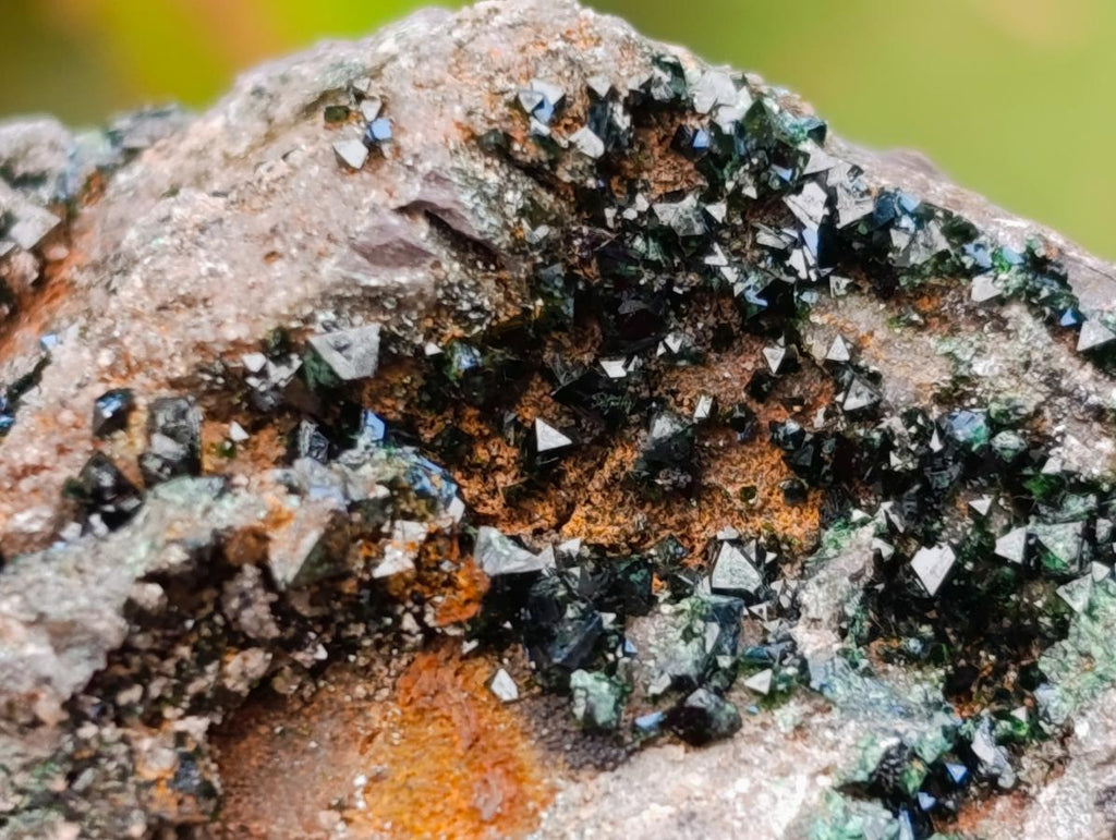 Natural Libethenite Crystals on Dolomite Matrix Specimens x 12 From Shituru, Congo