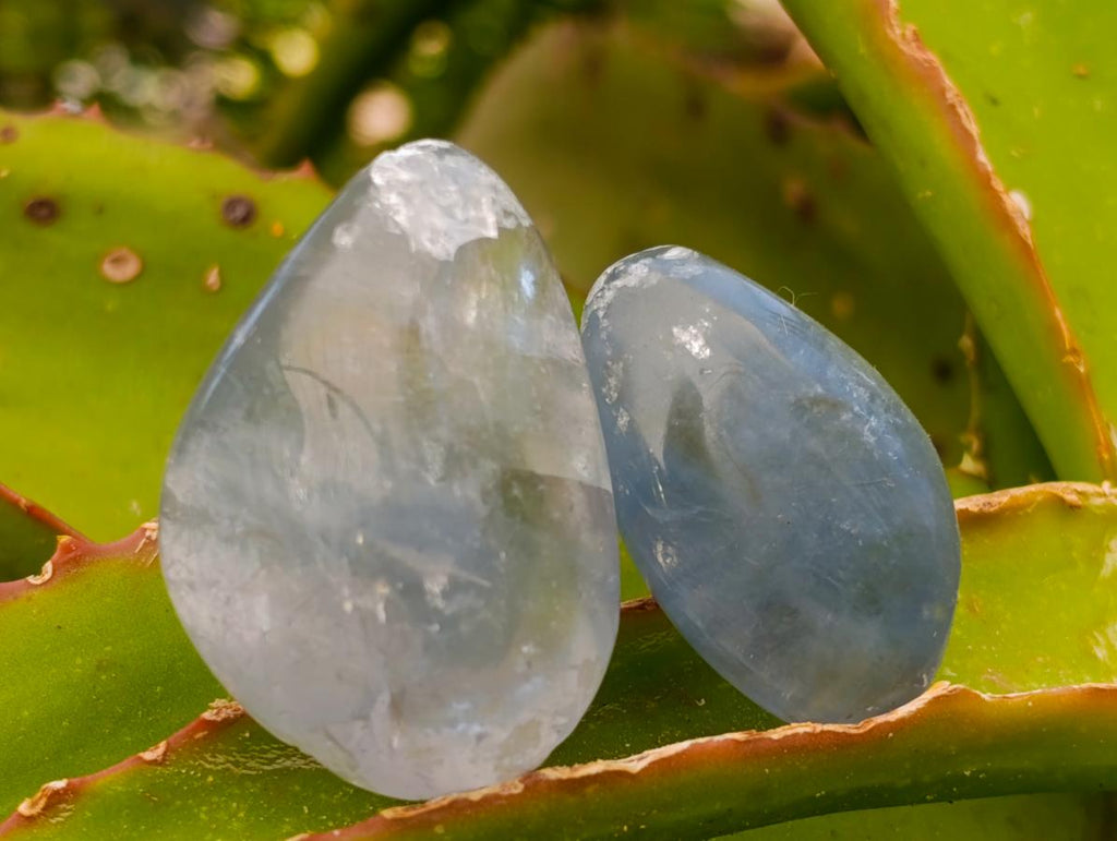 Polished Blue Celestite Free Form Crystals x 35 From Sakoany, Madagascar