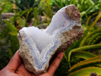 Natural Blue Lace Agate Geode Specimens x 3 From Nsanje, Malawi