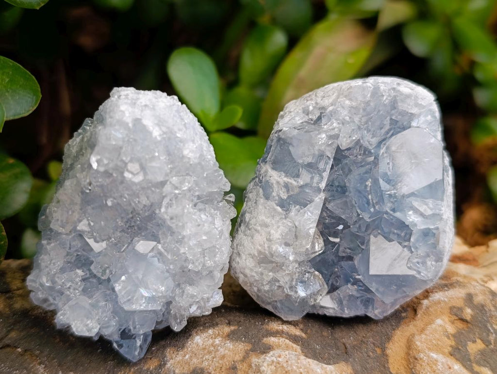 Natural Blue Celestite Cluster Specimens x 24 From Sakoany, Madagascar