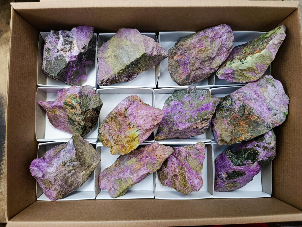 Natural Stichtite Cobbed Specimens x 12 From Barberton, South Africa