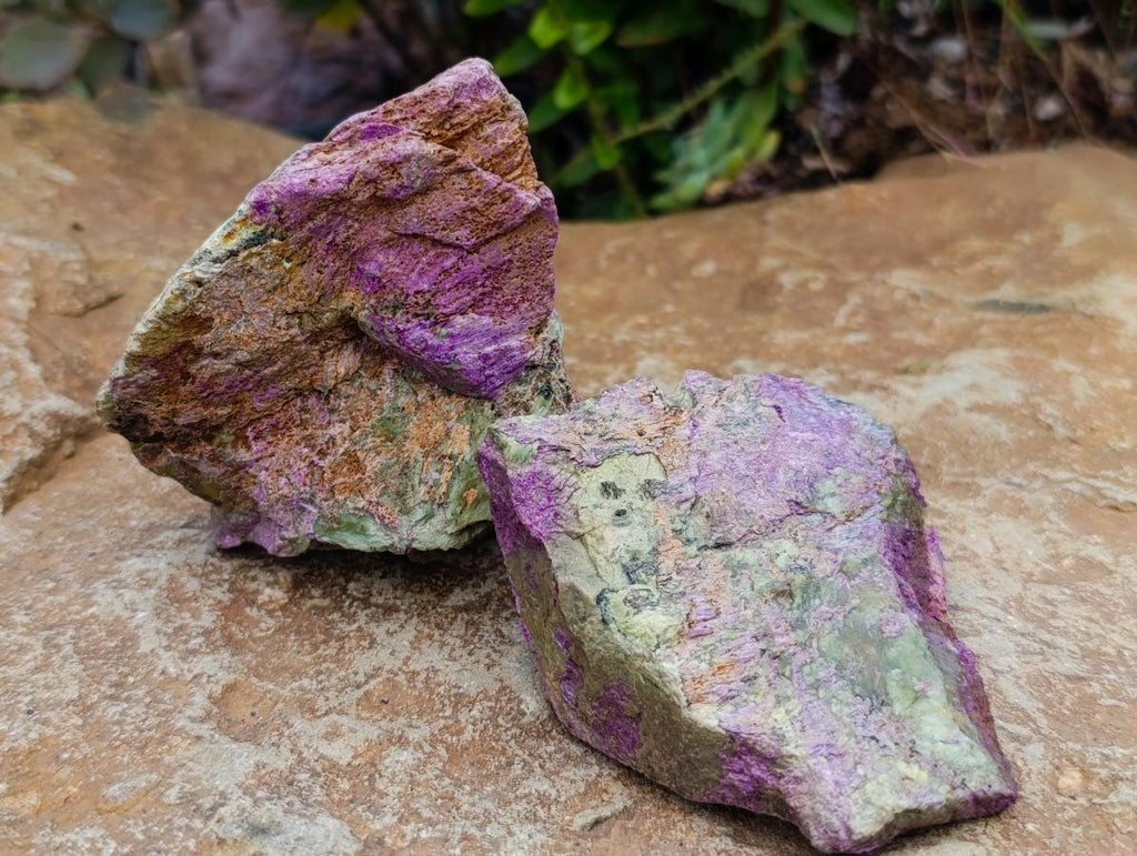 Natural Stichtite Cobbed Specimens x 12 From Barberton, South Africa