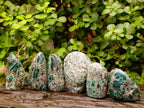 Polished Emerald Mica 'Mutokolite' Standing Free Forms x 6 From Mutoko, Zimbabwe