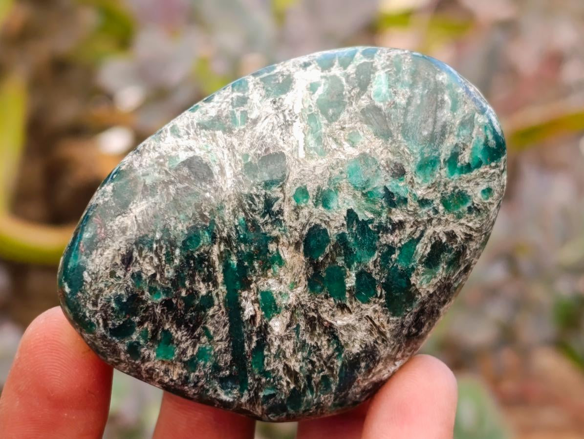 Polished Emerald Mica 'Mutokolite' Standing Free Forms x 6 From Mutoko, Zimbabwe