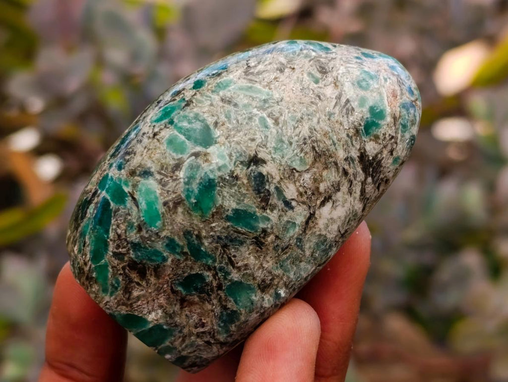 Polished Emerald Mica 'Mutokolite' Standing Free Forms x 6 From Mutoko, Zimbabwe