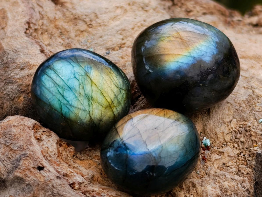 Polished Rounded Labradorite Free Forms x 70 From Madagascar