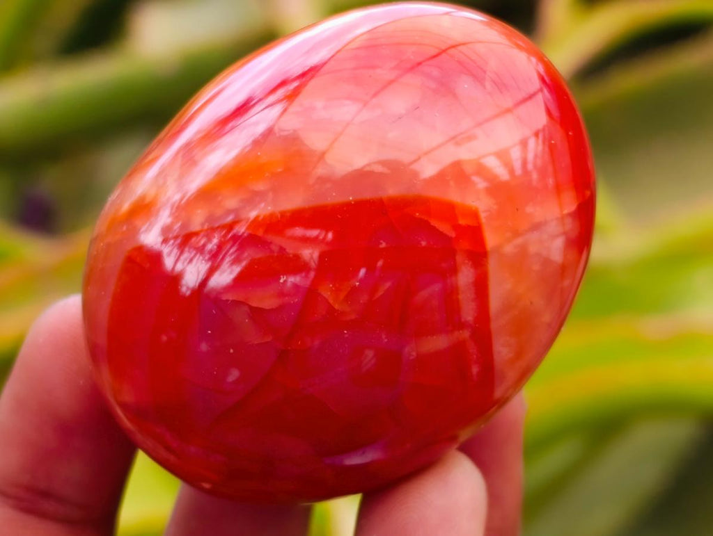 Polished Carnelian Agate Gemstone Galets x 12 From Madagascar