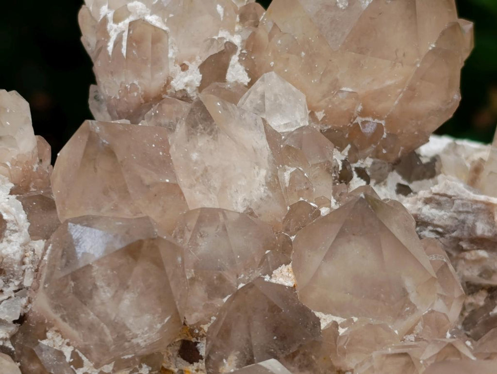 Natural White Phantom Cascading Smokey Luena Quartz Clusters x 2 From Luena, Congo