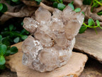 Natural White Phantom Cascading Smokey Luena Quartz Clusters x 2 From Luena, Congo