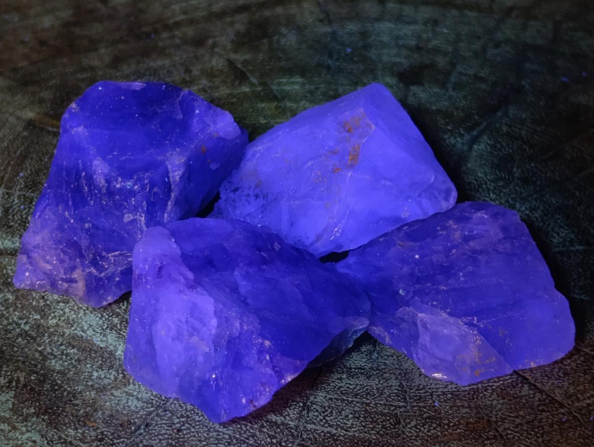 Natural Watermelon Fluorite Cobbed Specimens x 24 From Uis, Namibia
