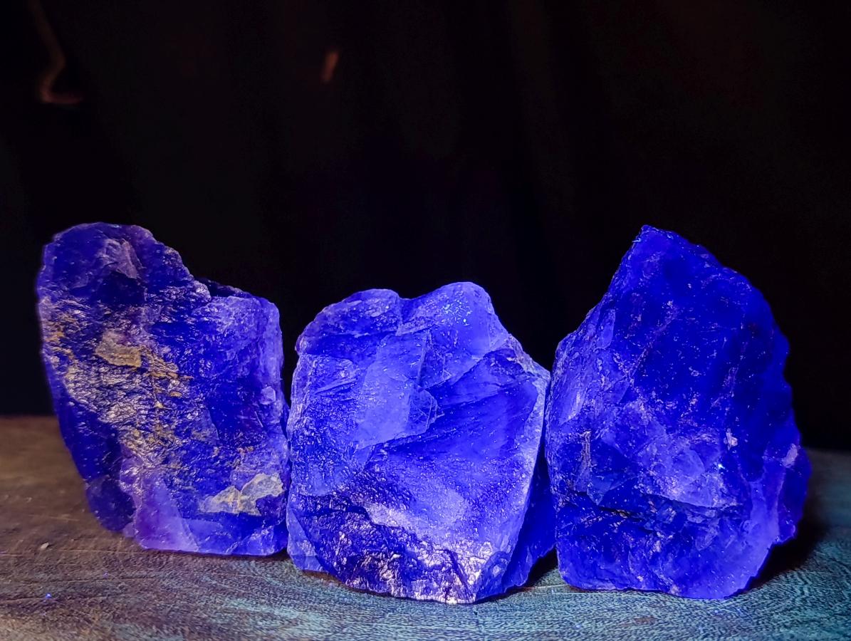 Natural Watermelon Fluorite Cobbed Specimens x 24 From Uis, Namibia