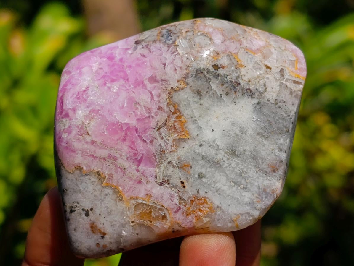 Polished Cobaltion Calcite in Dolomite Free Forms x 12 From Kakanda, Congo