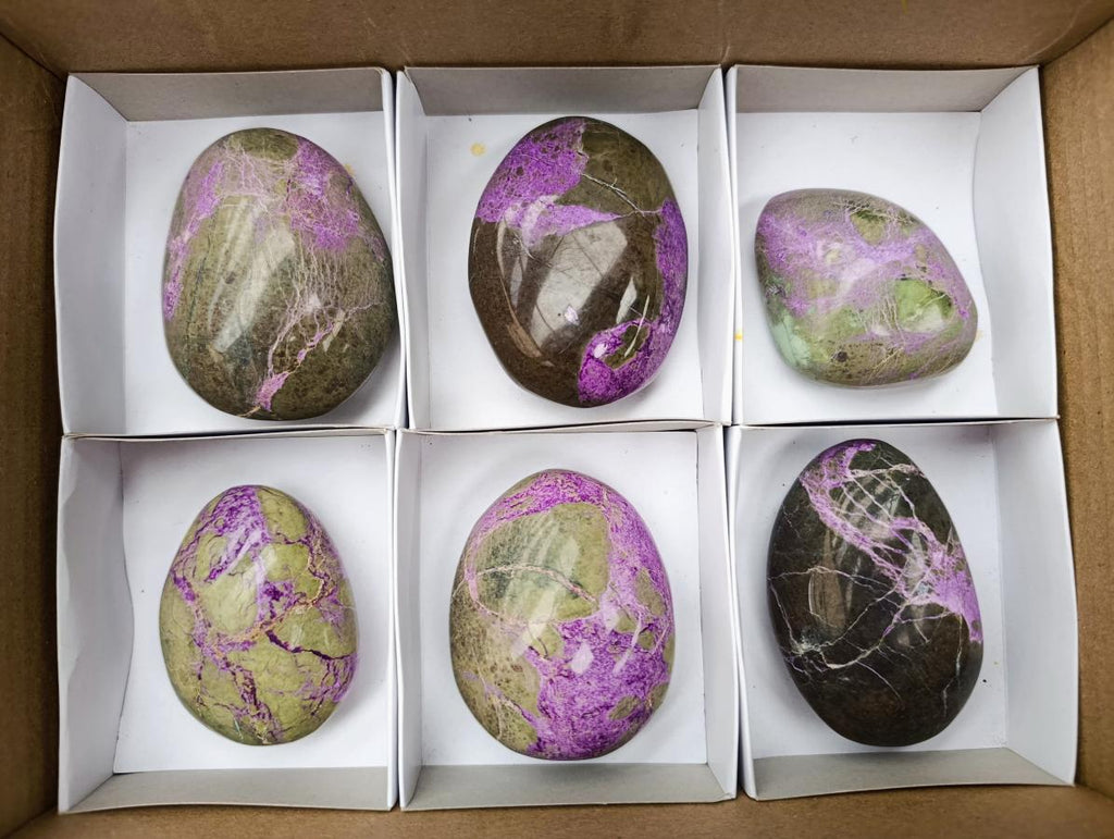 Polished Stichtite Free Forms x 6 From Barberton, South Africa