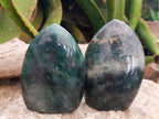 Polished Fuchsite Quartz with Pyrite Standing Free Forms x 6 From Andakatany, Madagascar
