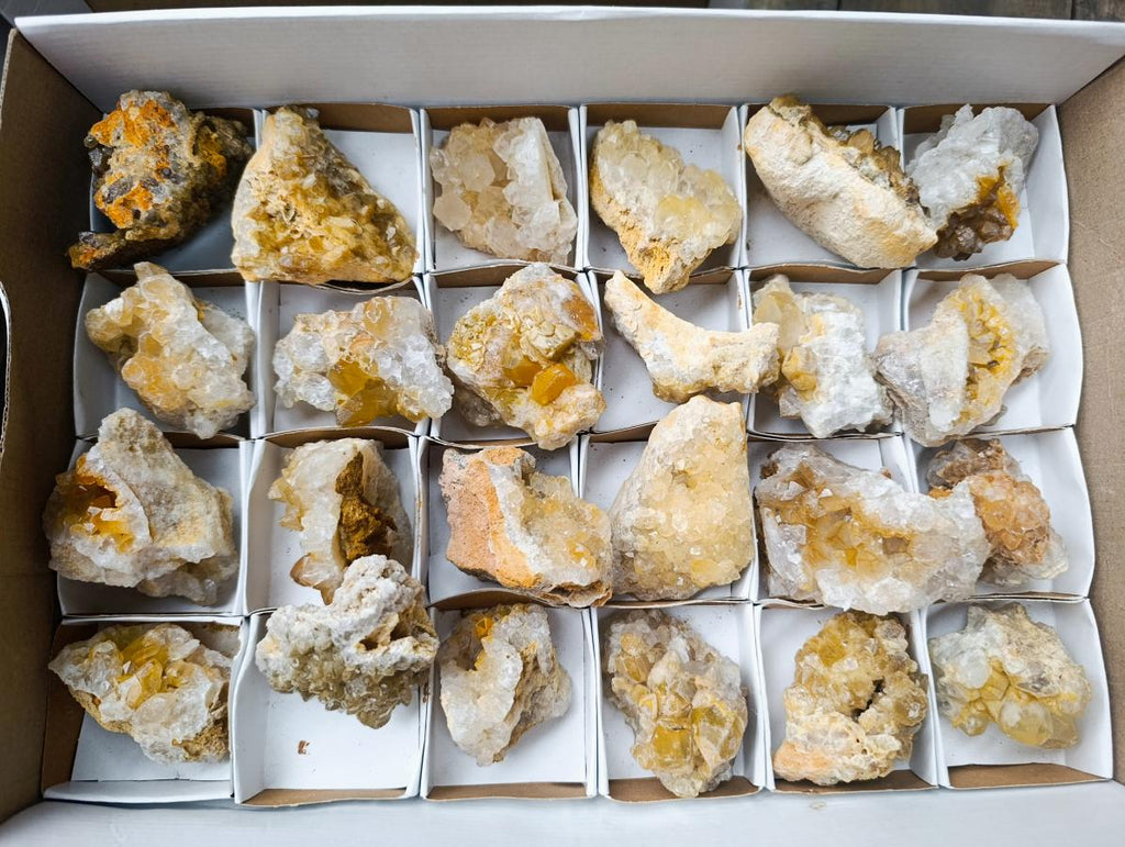 Natural Limonite Quartz Clusters x 24 From Solwezi, Zambia