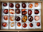 Polished Carnelian Agate Gemstone Galets x 25 From Madagascar
