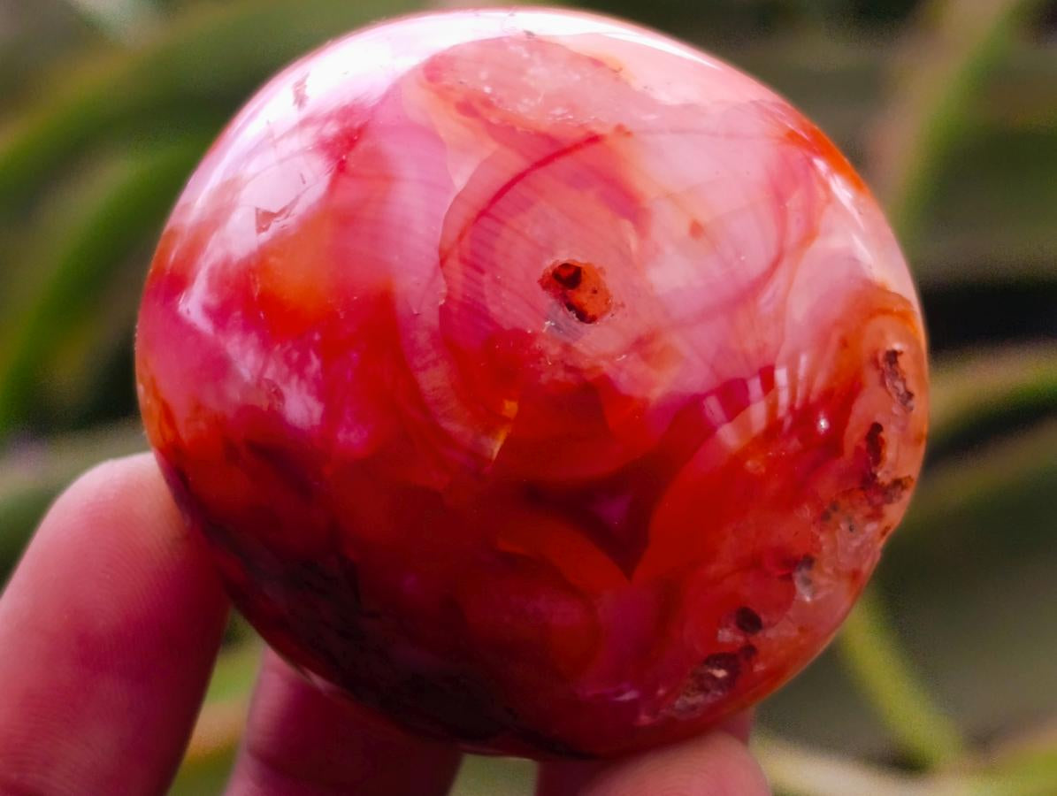 Polished Carnelian Agate Gemstone Galets x 25 From Madagascar