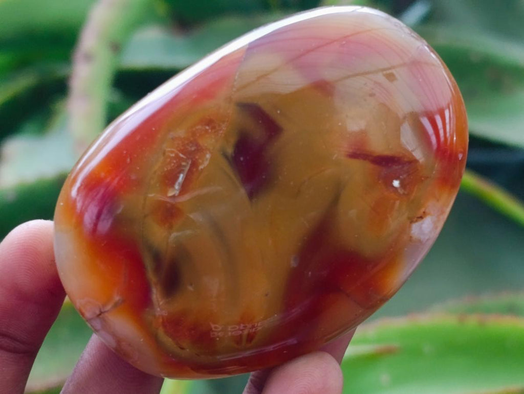 Polished Carnelian Agate Gemstone Galets x 25 From Madagascar